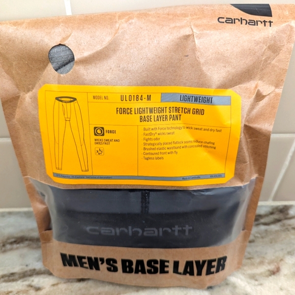 WORN ONCE Carhartt Men Gray Force Lightweight Stretch Grid Base Layer Pants 2XL - Picture 2 of 3